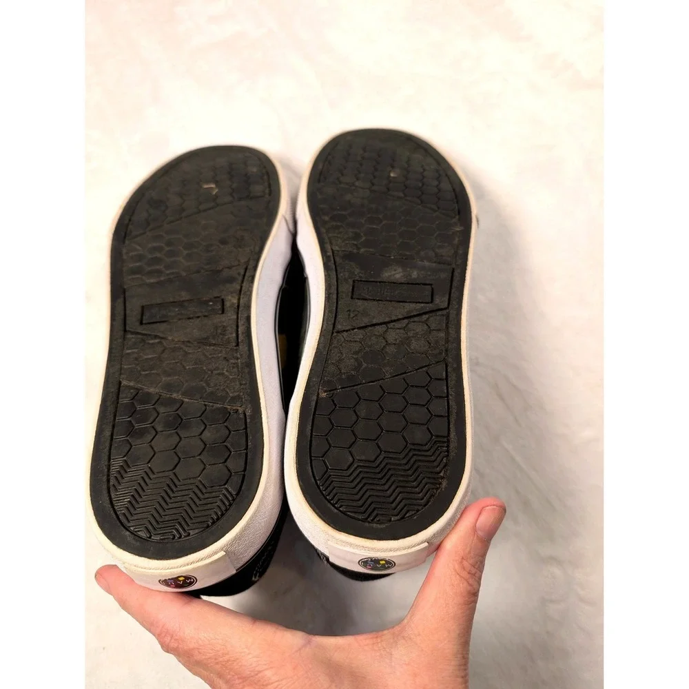 Maui and Sons Mens Camo Canvas Suede Low Top Skate Sneakers Black Green Size 12